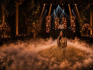 Efeito Low Fog gelo seco para valsa debutante Padoma Eventos