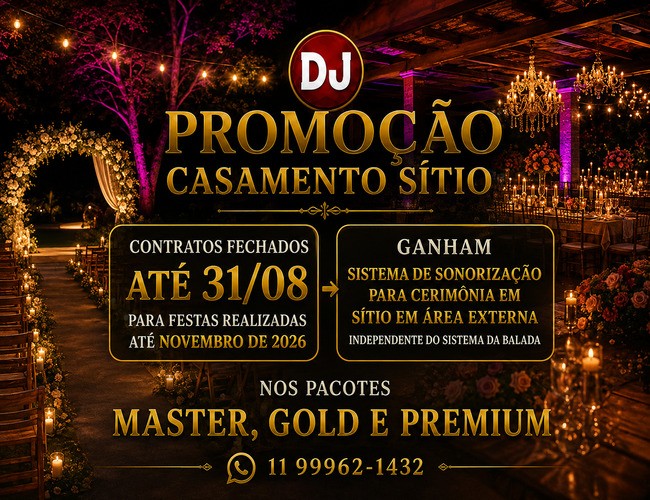 Promoção Casamento Sítio - Padoma Eventos
