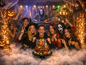 Efeito de fumaça gelo seco para momento do parabéns - Padoma Eventos