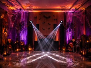 DJ para festa Halloween com som profissional em salão de prédio