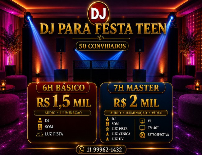 tabela de preço de dj em São Paulo para festa teen e infantil - Padoma Eventos