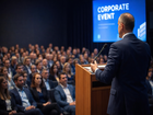 Som, luz e projeção para evento corporativo
