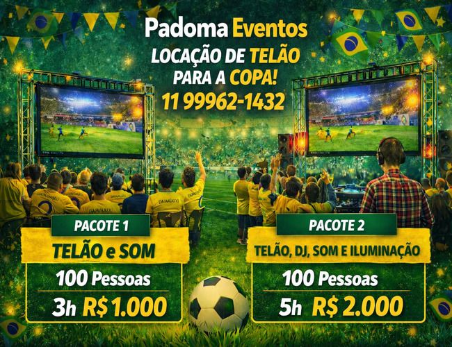 Locação de Telão Para a Copa do Mundo em SP | Padoma