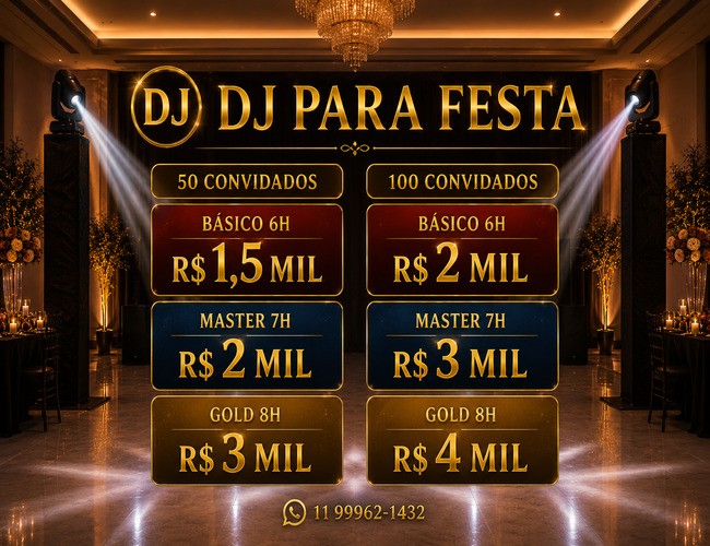 tabela de preço de dj em São Paulo 6h festa - Padoma Eventos