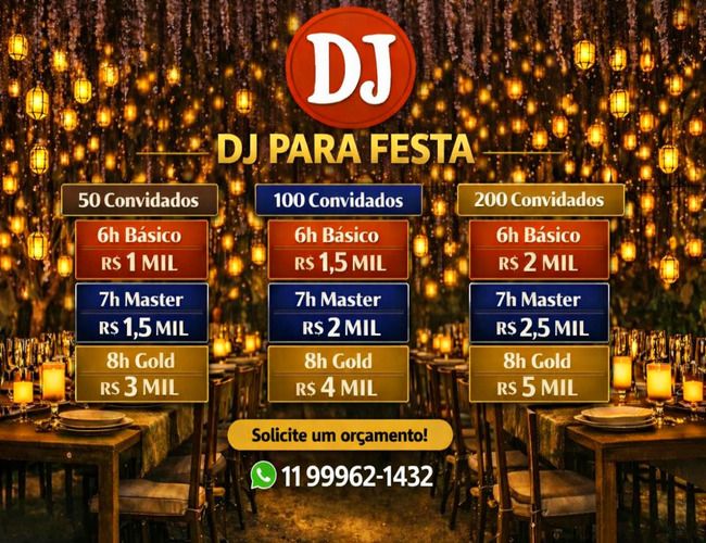 tabela de preço de dj para festa em São Paulo - Padoma Eventos